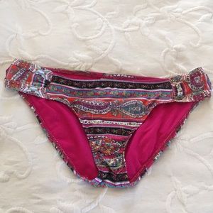 LUCKY BRAND PAISLEY FLORAL BIKINI BOTTOM